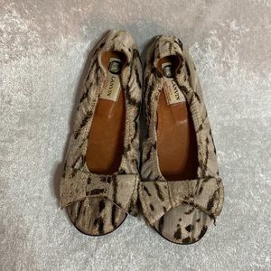 Lanvin Animal Print Ballet Flats